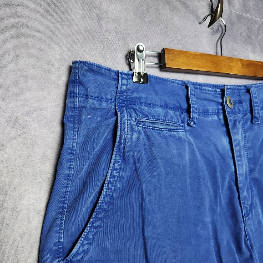 American Eagle Outfitters Mens Blue Prep Length Cotton Twill Shorts Size 34 - Picture 9 of 16